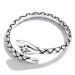 Silberner Damenring, Schlange