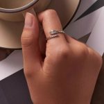 Silberner Damenring, Schlange