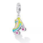 Silberanhänger, Rollschuhe