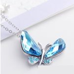 Halskette mit Schmetterlingsanhänger, verziert mit Swarovski-Kristallen
