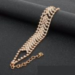  Versilbertes Armband mit Kristallen, silberfarben, 17+6 cm