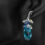  Ohrringe im geometrischen Stil, verziert mit Swarovski-Kristallen