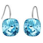  Ovale Ohrringe, Blau, verziert mit Swarovski-Kristallen