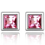  Kockka-Ohrringe, Pink, verziert mit Swarovski-Kristallen