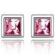  Kockka-Ohrringe, Pink, verziert mit Swarovski-Kristallen