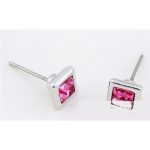  Kockka-Ohrringe, Pink, verziert mit Swarovski-Kristallen