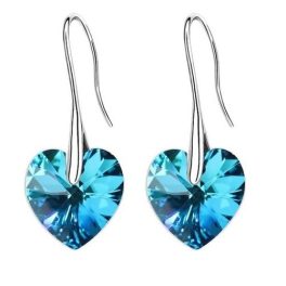    Herzsteinohrringe, Crystal BBL, verziert mit Swarovski-Kristallen