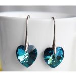  Herzsteinohrringe, Crystal BBL, verziert mit Swarovski-Kristallen