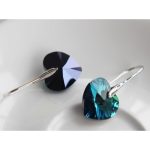  Herzsteinohrringe, Crystal BBL, verziert mit Swarovski-Kristallen