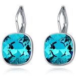  Piercing-Ohrringe, Indicolite, verziert mit Swarovski-Kristallen