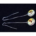  Steinohrringe, verziert mit Swarovski-Kristallen