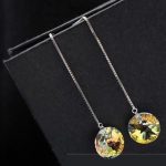  Steinohrringe, verziert mit Swarovski-Kristallen