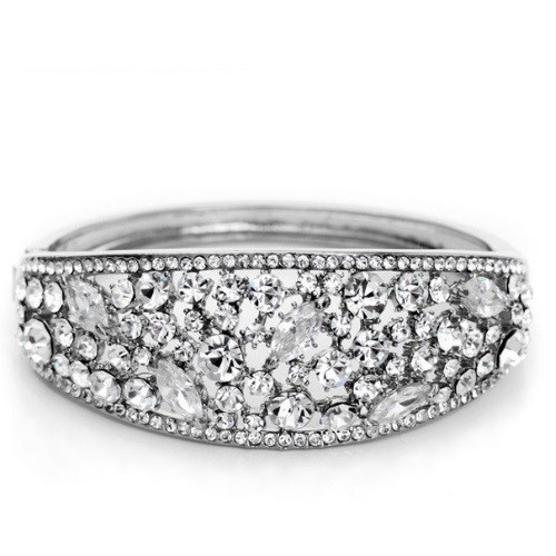  Geschwungenes Steinarmband, verziert mit Swarovski-Kristallen