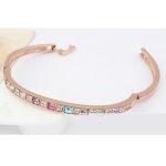  Würfelstein-Armband, mehrfarbig, verziert mit Swarovski-Kristallen