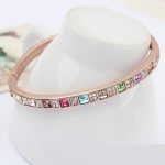  Würfelstein-Armband, mehrfarbig, verziert mit Swarovski-Kristallen