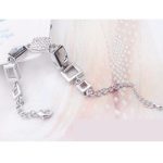  Armband mit quadratischem Muster, schwarzer Diamant, verziert mit Swarovski-Kristall