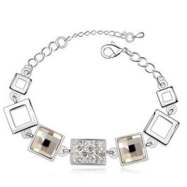    Armband mit quadratischem Muster, Crystal GSHA, verziert mit Swarovski-Kristallen
