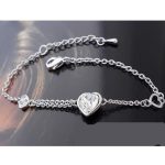  Armband mit Herzanhänger, Kristall, verziert mit Swarovski-Kristallen