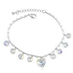  Herz- und Kreis-Crackle, Kristály AB, verziert mit Swarovski-Kristallen