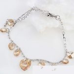  Herz- und Kreis-Rissstopper, Kristall GSHA, verziert mit Swarovski-Kristall