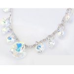  Herz- und Kreis-Crackle, Kristály AB, verziert mit Swarovski-Kristallen