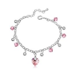    Elegantes Steinarmband, Light Rose, verziert mit Swarovski-Kristallen