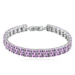  Rechteckiges Steinarmband, Amethyst