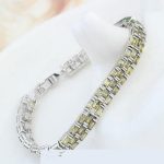  Rechteckiges Steinarmband, olivgrün