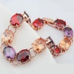 Armband mit Zirkonia-Steinen, funkelndes Gold