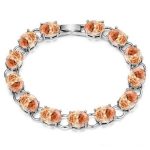 Armband mit Zirkonia-Steinen, funkelndes Gold