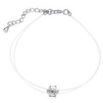  Antiallergenes transparentes Armband, Kristall, verziert mit Swarovski-Kristallen