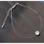  Antiallergenes transparentes Armband, Kristall, verziert mit Swarovski-Kristallen