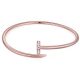  Gebogenes Zylinderarmband, Roségold, Roségold