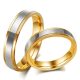  Herren-Ehering, Edelstahl, Gold, Größe 9