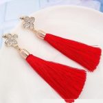  Ohrringe im Nationalstil, Rot