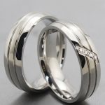 Damen-Ehering, Edelstahl, Silber, Größe 6