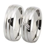 Damen-Ehering, Edelstahl, Silber, Größe 10