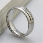 Herren-Ehering, Edelstahl, Silber, Größe 10