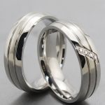  Damen-Ehering, Edelstahl, Silber, Größe 9