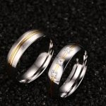  Herren-Ehering, Edelstahl, Silber, Größe 9