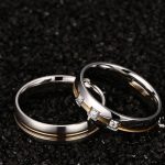 Herren-Ehering, Edelstahl, Silber, Größe 10