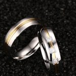 Herren-Ehering, Edelstahl, Silber, Größe 10