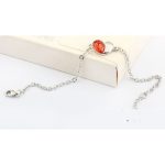  Herzarmband, Padparadscha, verziert mit Swarovski-Kristallen