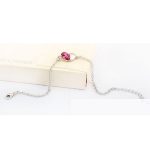  Herzarmband, rosa, verziert mit Swarovski-Kristallen