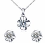  Blumenförmiges Schmuckset, Kristall