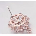 Luxuriöses Schmuckset in Blumenform, funkelndes Gold