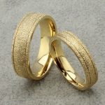 Damen-Ehering, Edelstahl, Gold, Größe 6