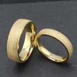 Herren-Ehering, Edelstahl, Gold, Größe 10