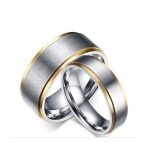  Herren-Ehering, Edelstahl, Silber, Größe 9