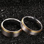  Herren-Ehering, Edelstahl, Silber, Größe 9